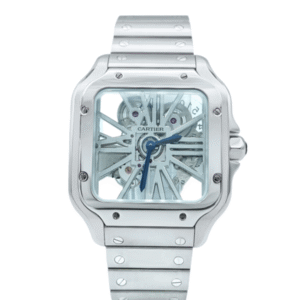 Cartier 39,8 mm Santos de Cartier Skeleton / Black Dial