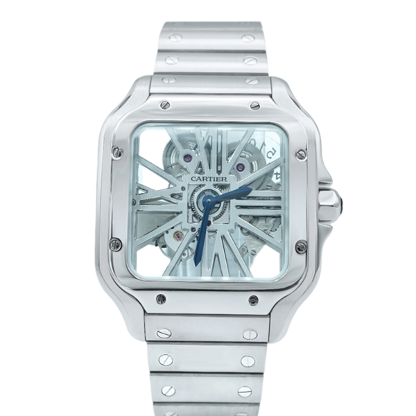 Cartier 39,8 mm Santos de Cartier Skeleton / Black Dial