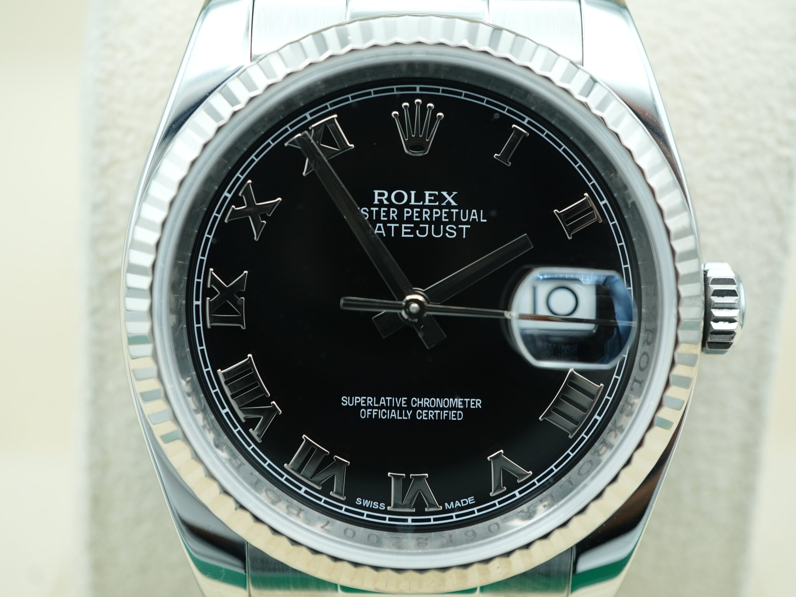 Rolex Datejust 36 mm / Black Roman – Oyster – Image 3