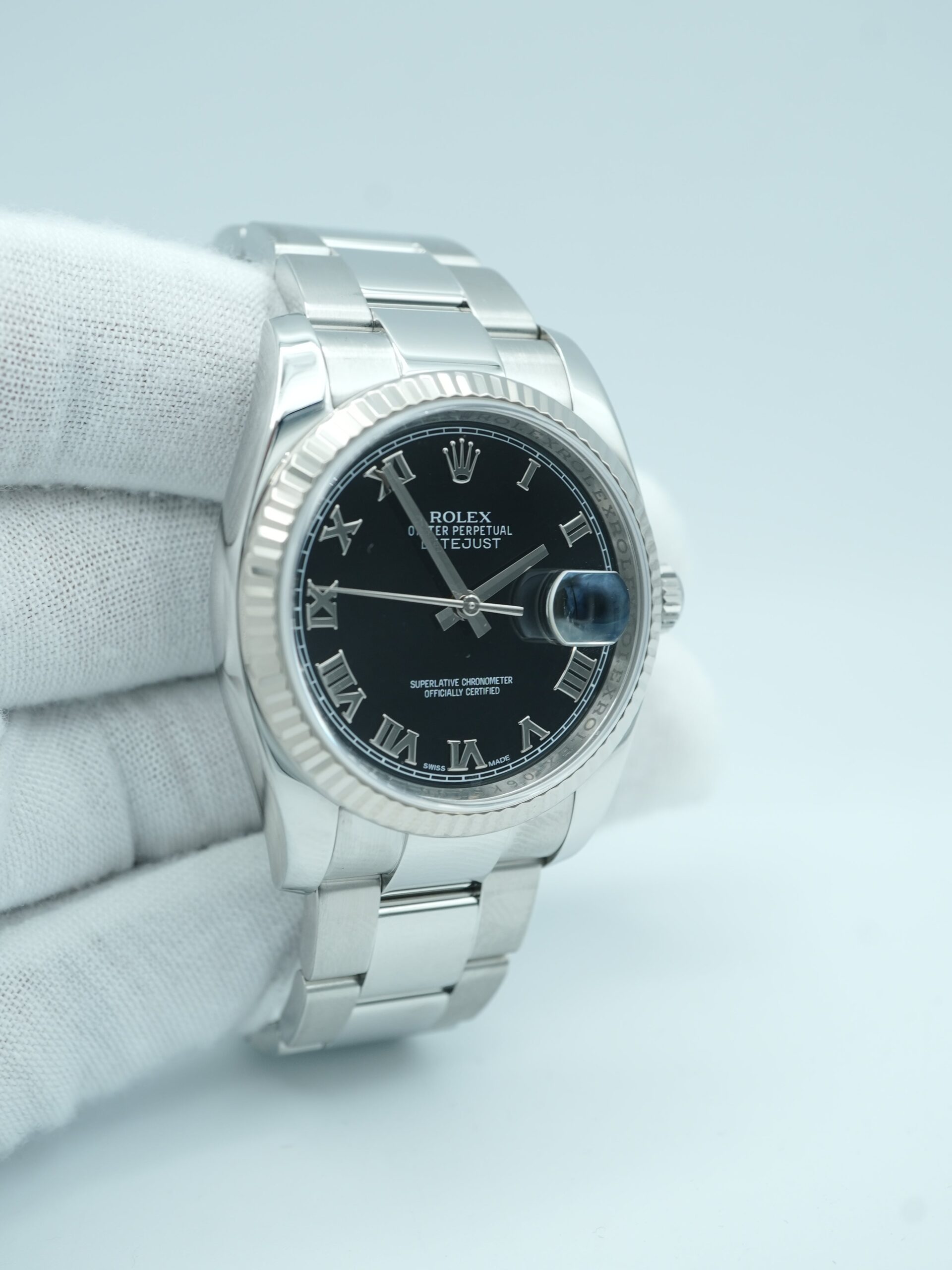 Rolex Datejust 36 mm / Black Roman – Oyster – Image 4
