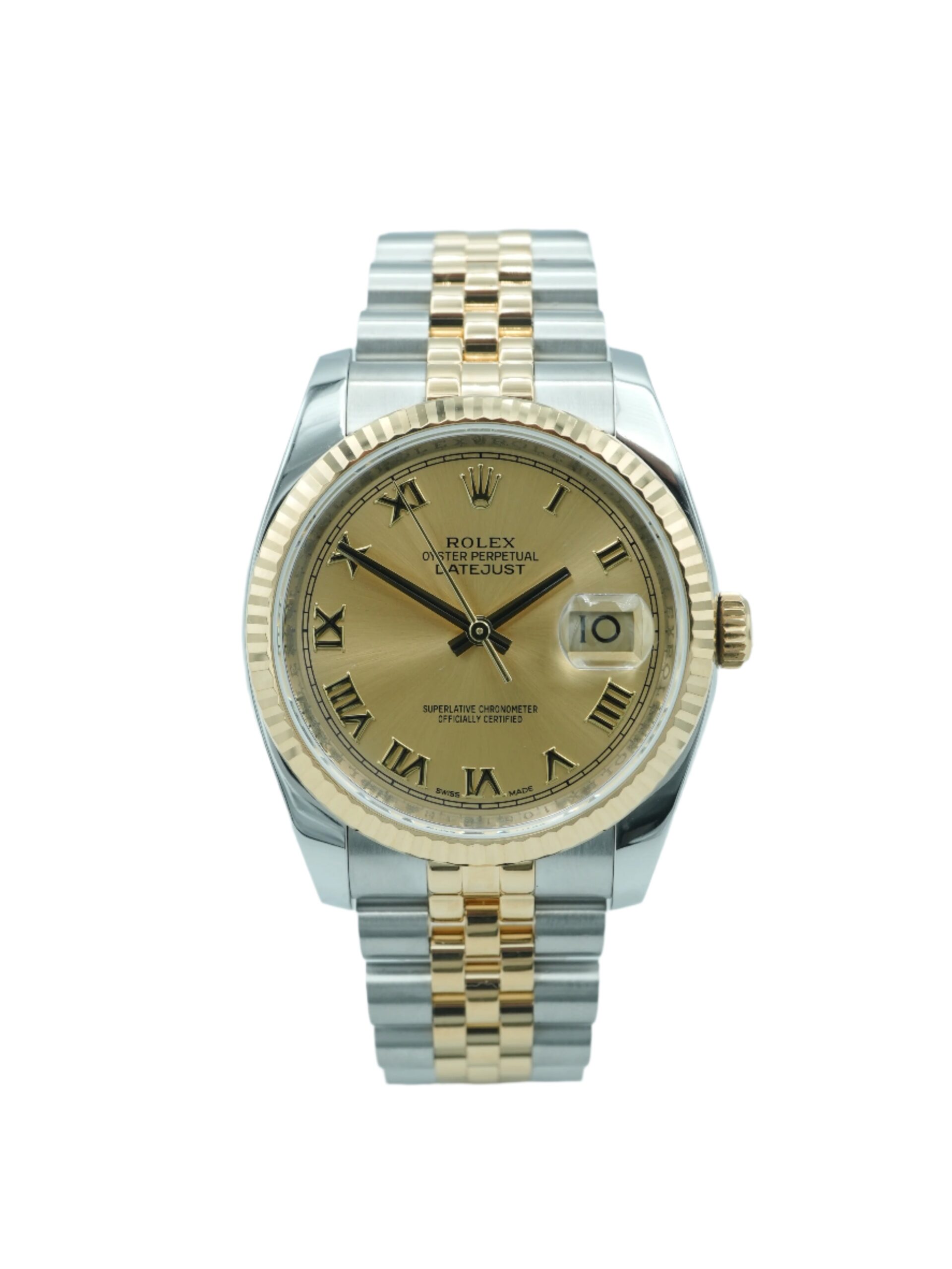Rolex Datejust 36 mm / Champagne Roman – Jubilee