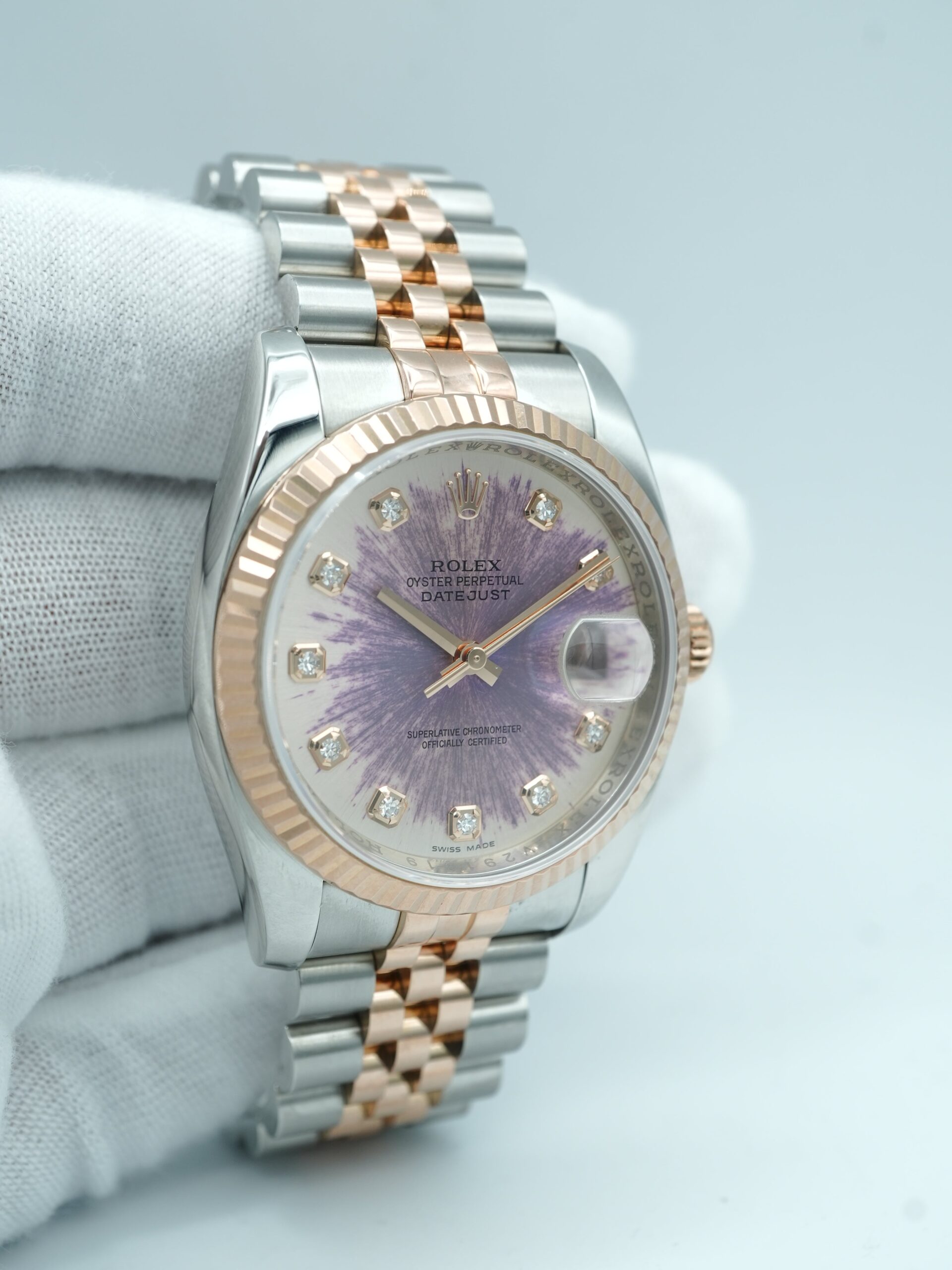 Rolex Datejust 36 mm / Rose Gold Diamond – Jubilee – Image 5