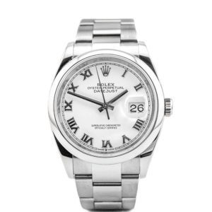 Rolex Datejust 36 mm / White Roman – Oyster