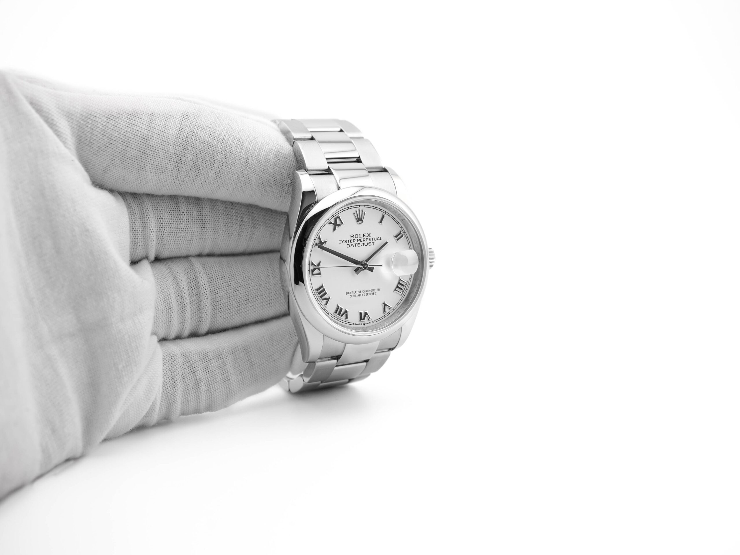Rolex Datejust 36 mm / White Roman – Oyster – Image 3