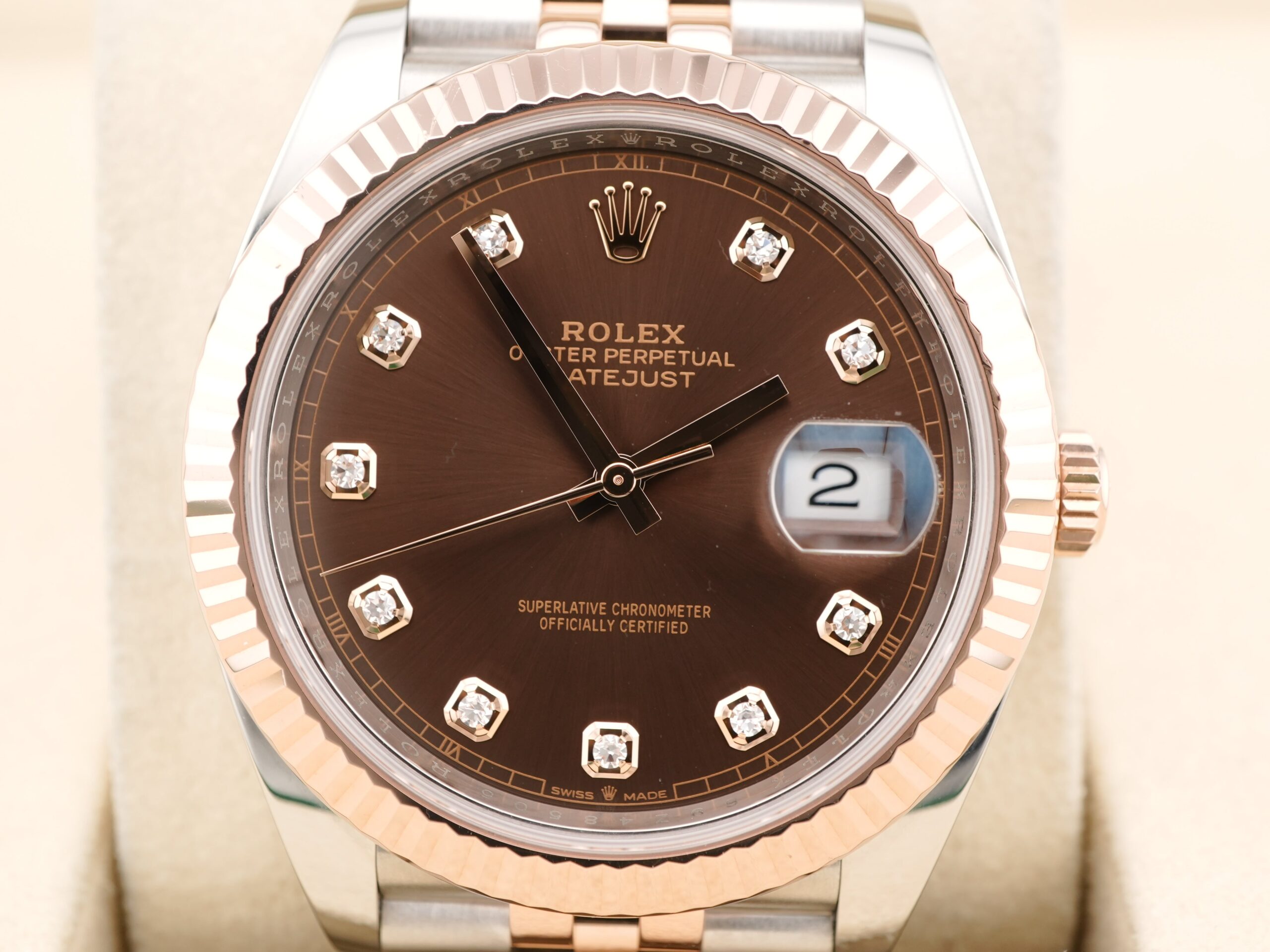 Rolex Datejust 41 mm / Chocolate Brown Diamond – Jubilee – Image 2