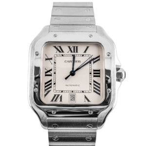 Cartier 39,8 mm Santos Silver Roman