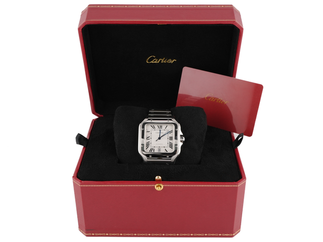 Cartier 39,8 mm Santos Silver Roman – Image 7