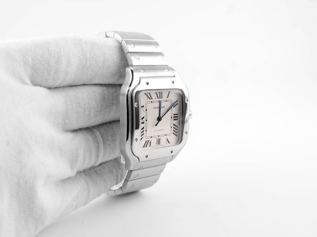 Cartier 39,8 mm Santos Silver Roman – Image 2